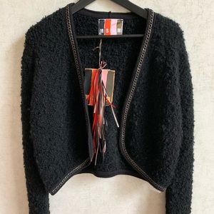Brand New MSGM black tweed / wool jacket size S
